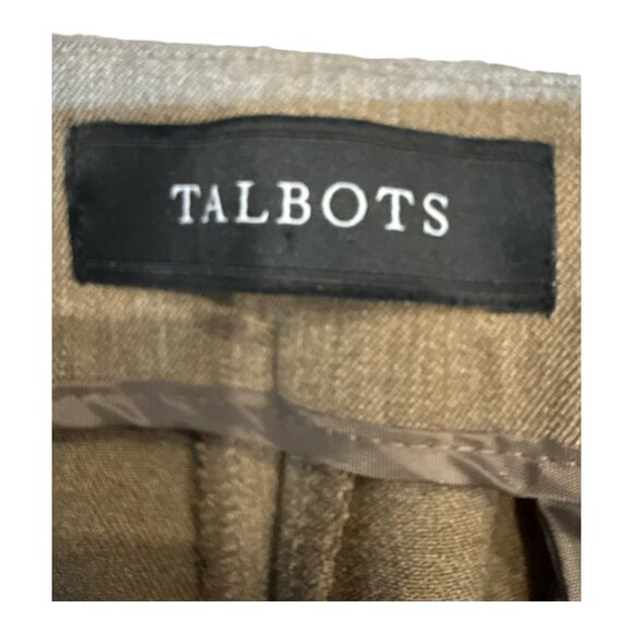 Talbots Size 12 Brown Tan Bi-Stretch Straight Leg Trousers Pants - Picture 5 of 8